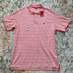 NWT Izod Heritage Oxford Baked Apple Mens Large Polo Short Sleeve Shirt